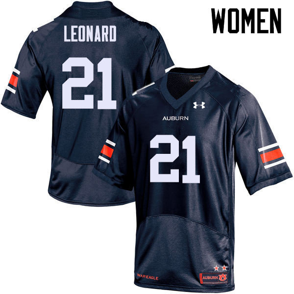 Auburn Tigers Women's Traivon Leonard #21 Navy Under Armour Stitched College NCAA Authentic Football Jersey GHN6474KC